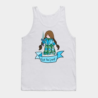 Brunette Paladin - For the Light Tank Top